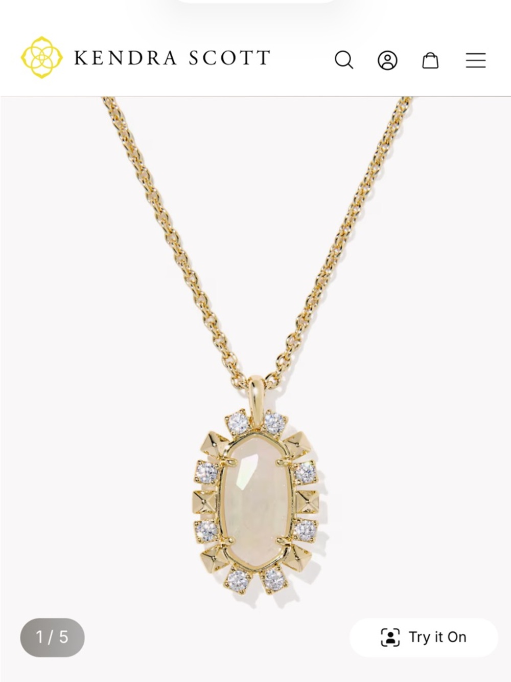NWT KENDRA SCOTT Shanley Short Pendant Necklace